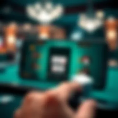 User interface of a mobile poker application illustrating intuitive navigation