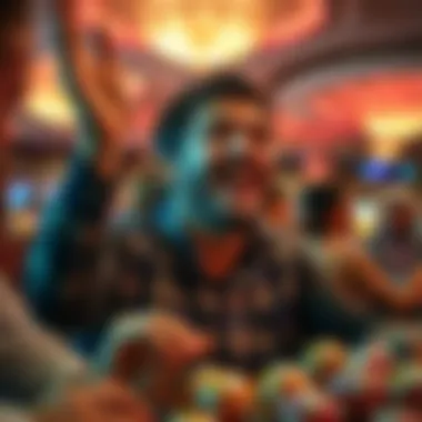 Player celebrating a bingo win