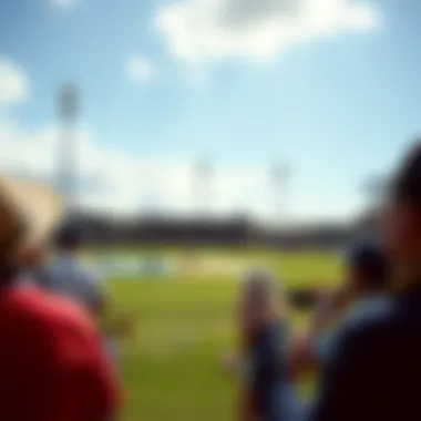 Spectators enjoying a cricket game in Australia