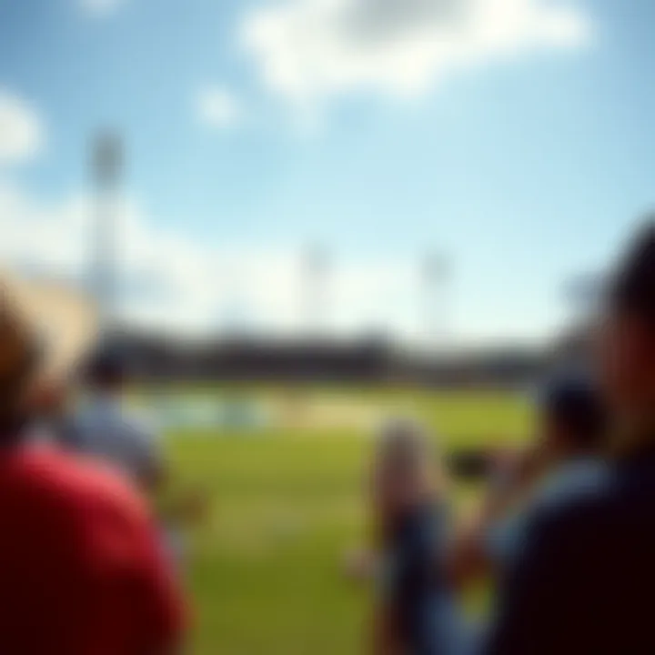 Spectators enjoying a cricket game in Australia