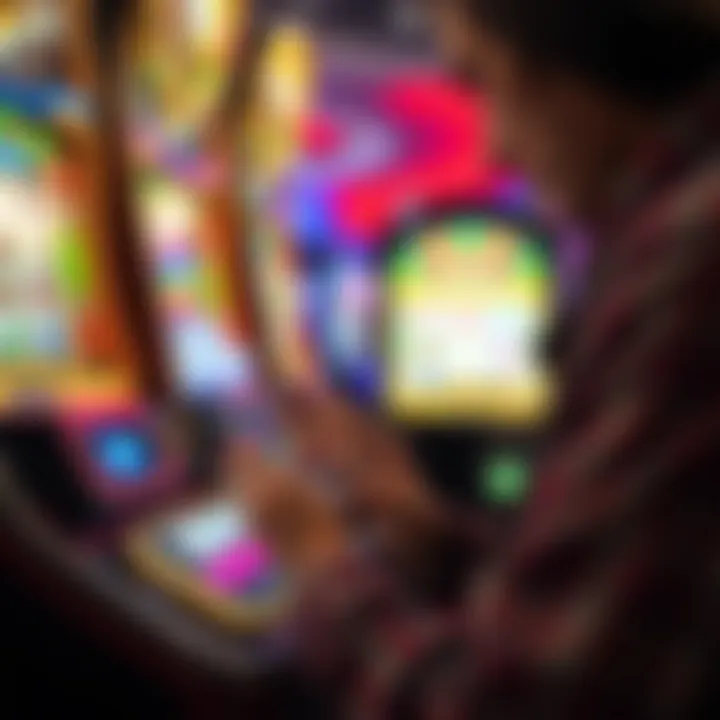 User enjoying a captivating slot machine game on their Android device