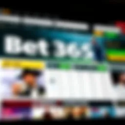 A detailed view of the Bet 365 homepage showcasing various betting options.