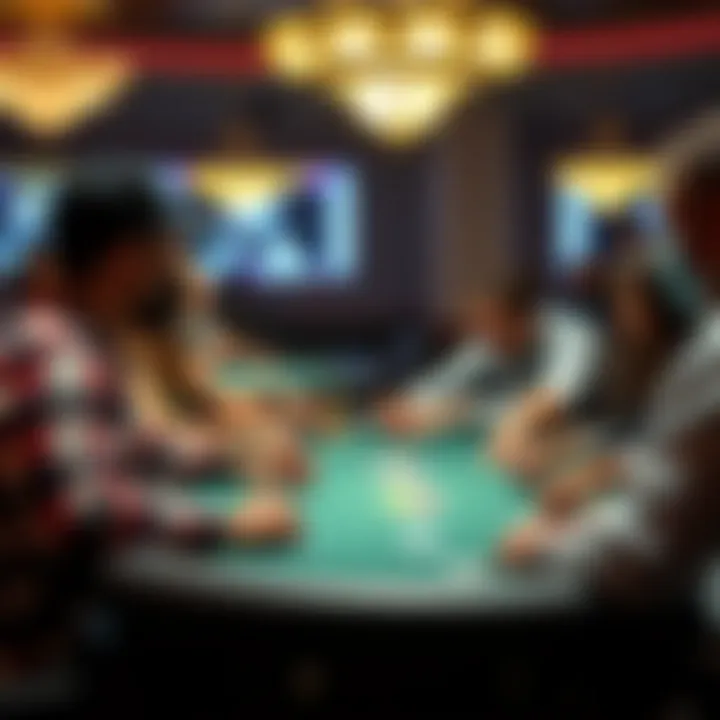 Highlight of a critical moment during the final table