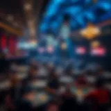 Overview of the tournament venue showcasing the vibrant atmosphere