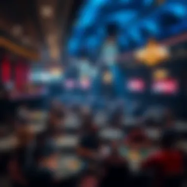 Overview of the tournament venue showcasing the vibrant atmosphere