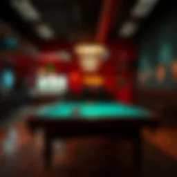A vibrant and inviting billiard table setup
