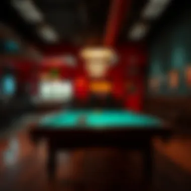 A vibrant and inviting billiard table setup