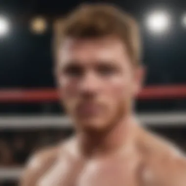 Canelo Alvarez in the boxing ring showcasing his skills