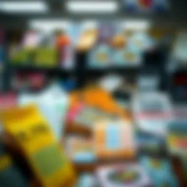 Diverse range of lottery tickets on display