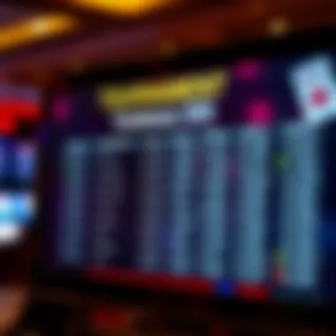 Tournament schedule displayed on a screen