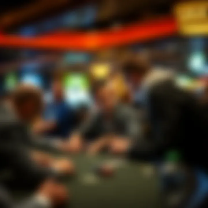 Players strategizing during a poker game