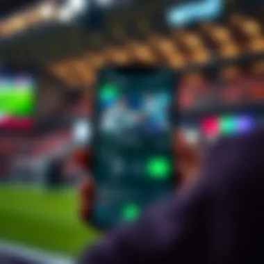 User interface showcasing features of modern betting applications