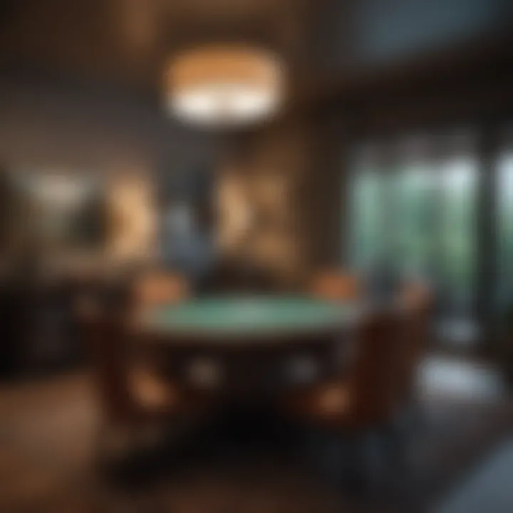 Cozy home environment suitable for poker nights