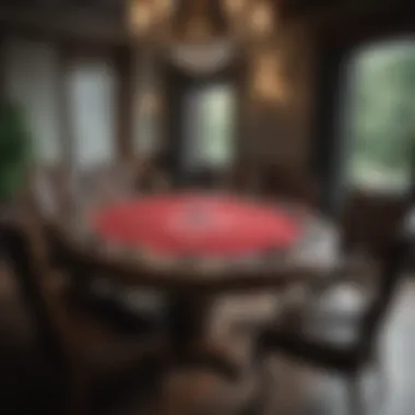 Stylishly Arranged Poker Table Setup Stylishly arranged poker table setup