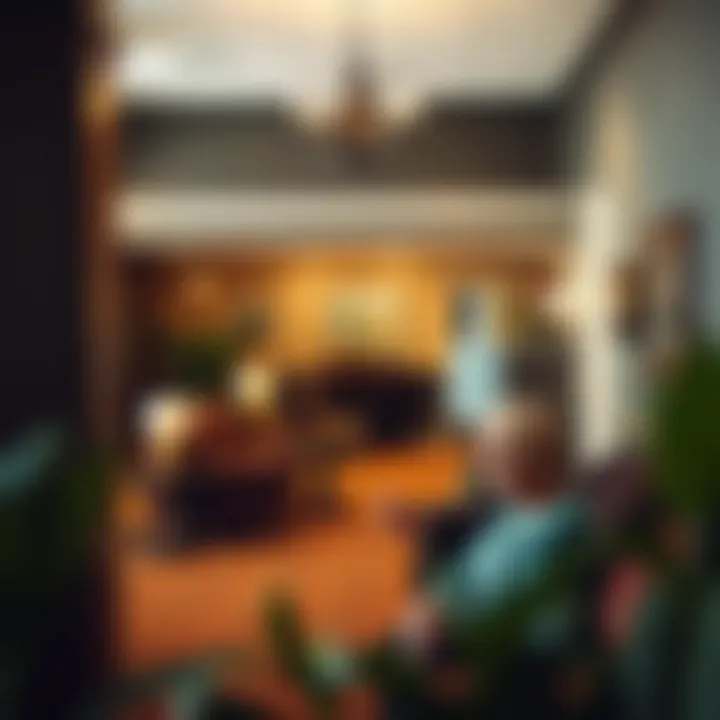 Cozy hotel lobby welcoming guests