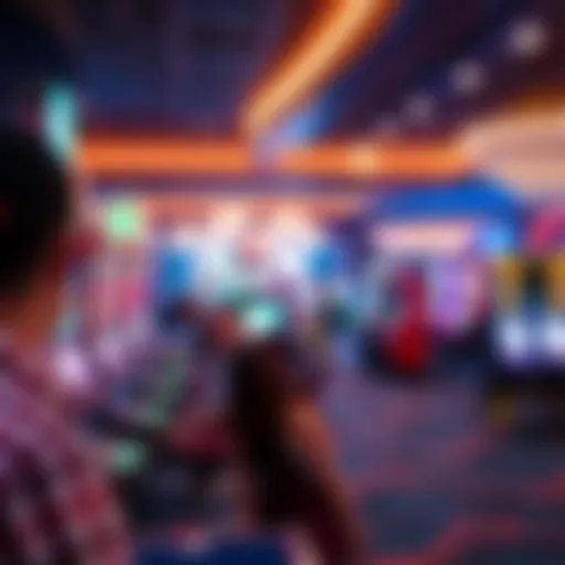 A stunning view of Axe Casino's vibrant gaming floor showcasing various gaming options