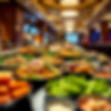 Lavish buffet spread featuring diverse cuisines