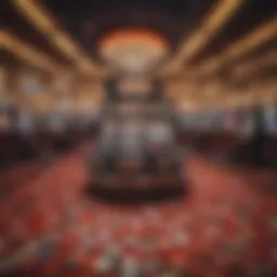 A vibrant casino floor showcasing various gaming options including sweeps cash machines