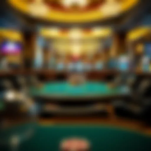 Elegant Pai Gow Poker Table in Las Vegas Elegant Pai Gow Poker table set in a Las Vegas casino