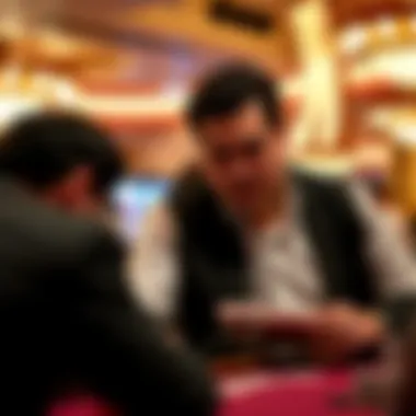 Player strategizing during a game of Face Up Pai Gow