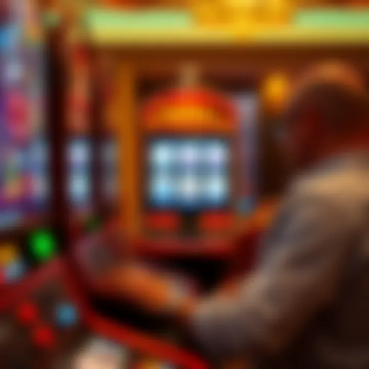 Visual depiction of the psychological aspects of gaming and risk management