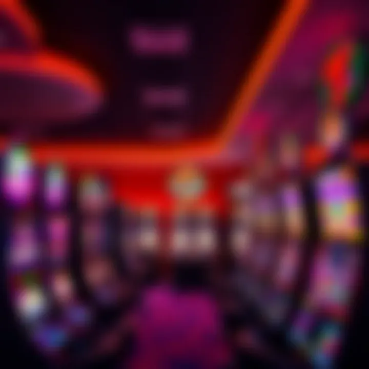 Vibrant gaming environment showcasing slot machines