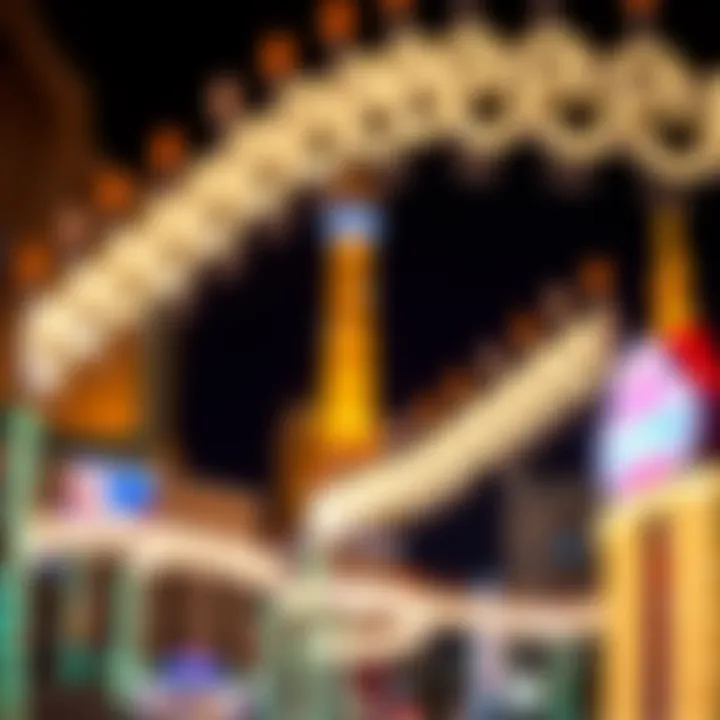 An outdoor display of lights and music in Las Vegas