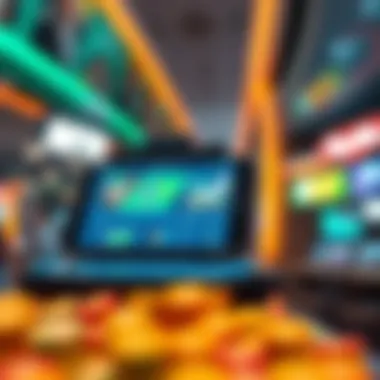 Futuristic Mobile Betting Technology Futuristic concept of mobile betting technology