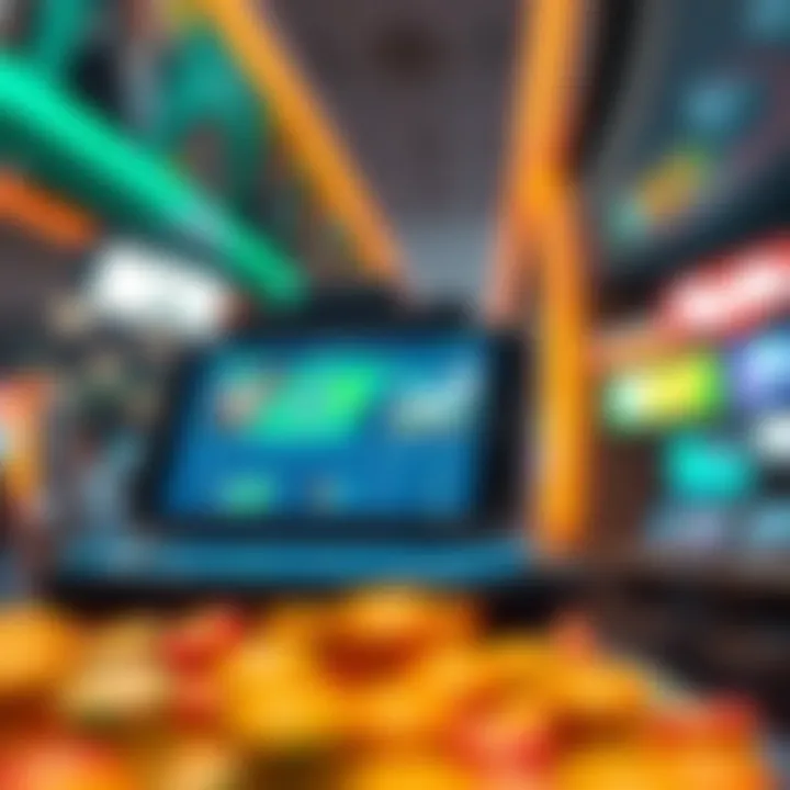 Futuristic Mobile Betting Technology Futuristic concept of mobile betting technology