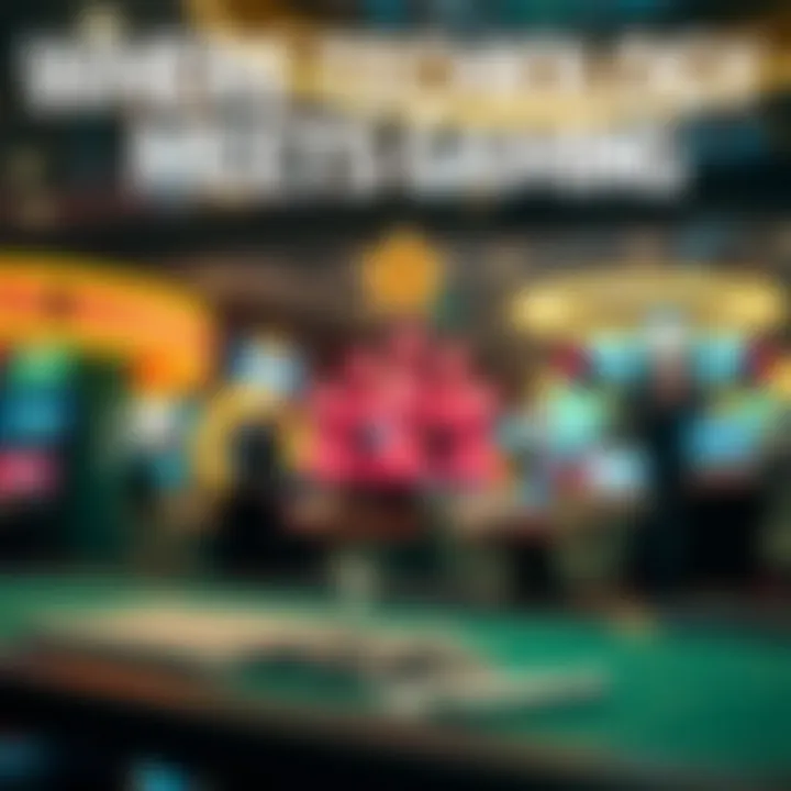 Graphic showcasing the intersection of technology and gambling