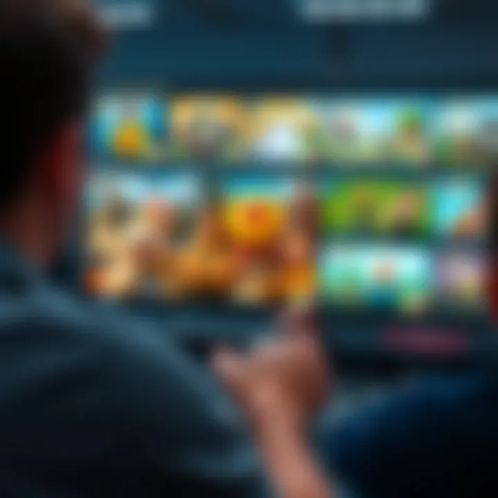 Illustration of various gaming options available on the platform