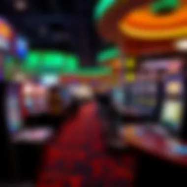 Vibrant gaming floor filled with slot machines and gaming tables
