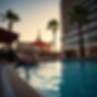 Poolside relaxation at a Las Vegas hotel