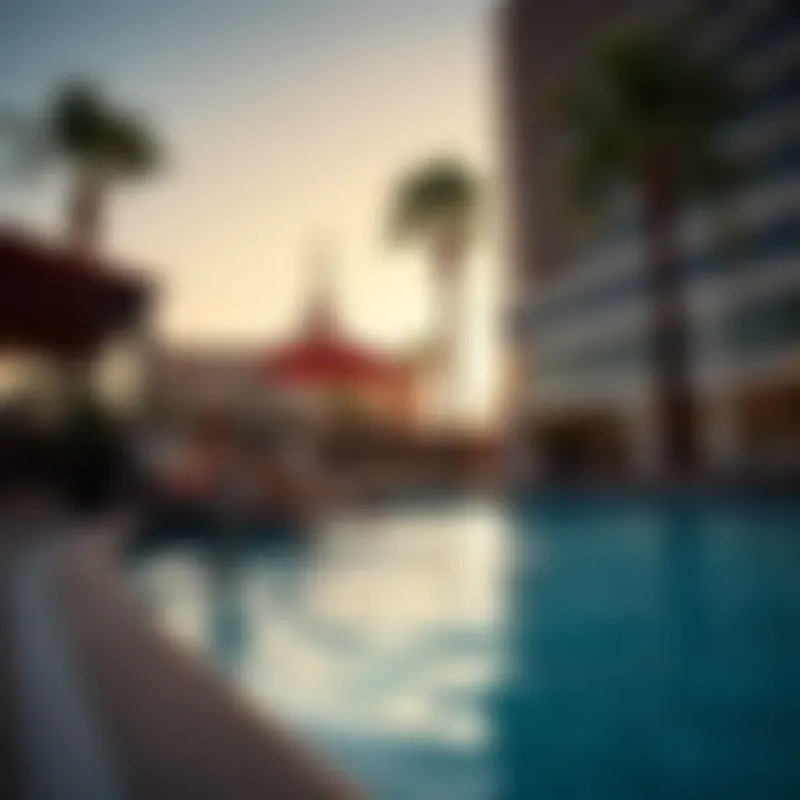 Poolside relaxation at a Las Vegas hotel
