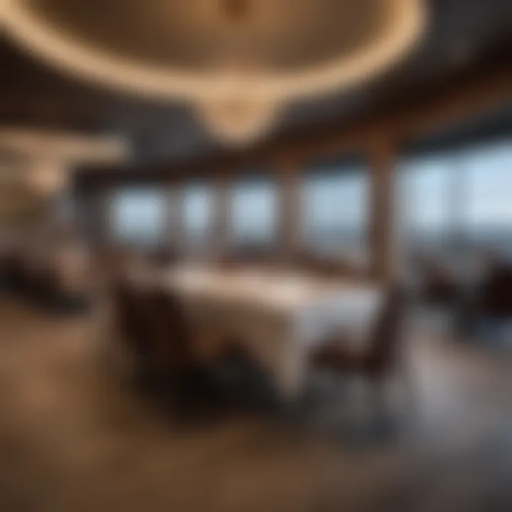 Elegant dining setup within M Resort Hotel highlighting exquisite cuisine
