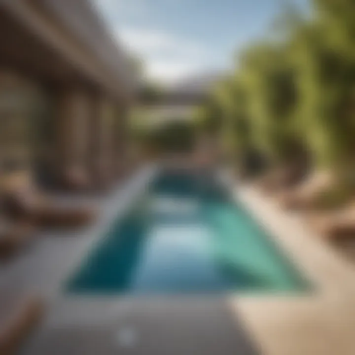 Luxurious pool area at M Resort Hotel inviting guests to relax