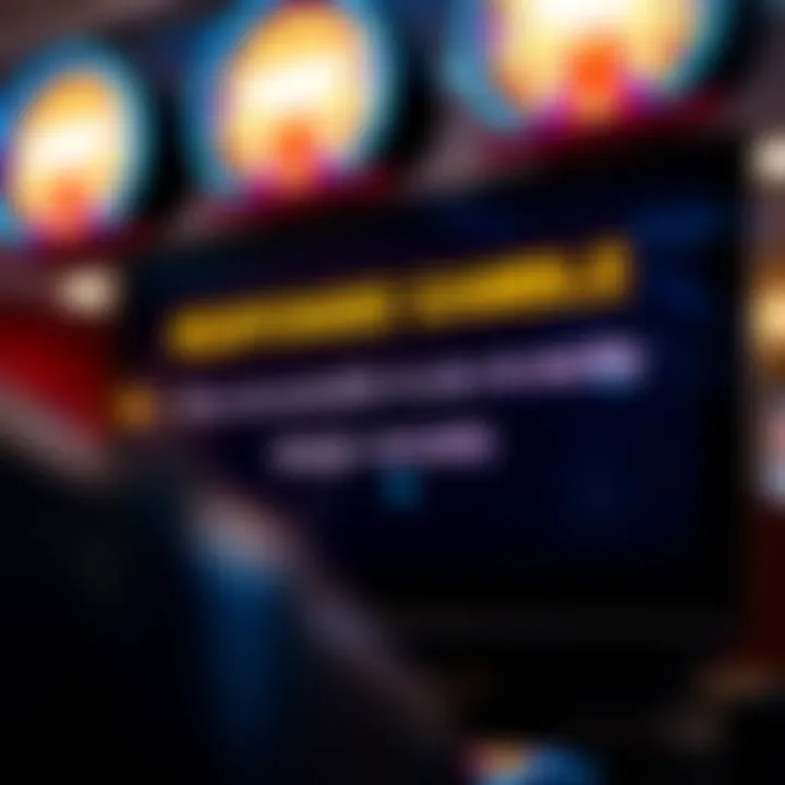 A responsible gambling message displayed on a screen