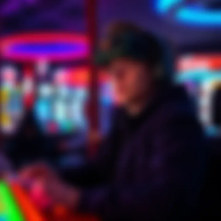 A user enjoying a virtual gaming experience