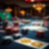 Chips and cards on a gaming table