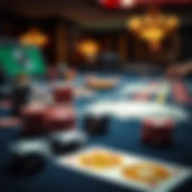 Chips and cards on a gaming table