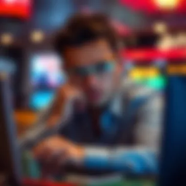 A thoughtful individual analyzing gaming strategies