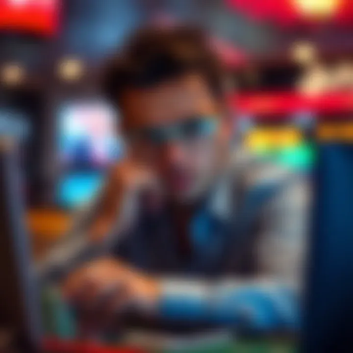 A thoughtful individual analyzing gaming strategies