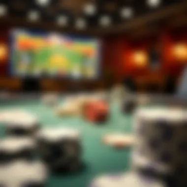 A visually engaging representation of various online poker platforms