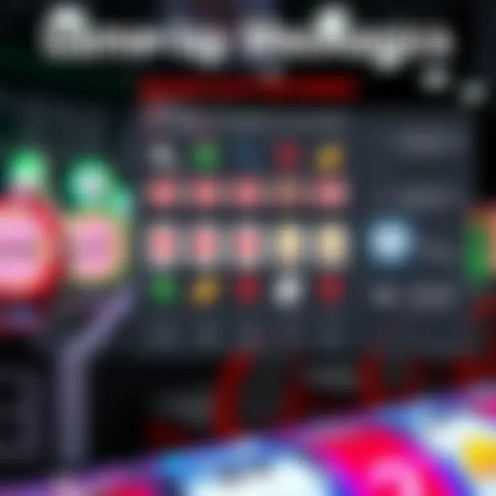 A diagram illustrating the mechanics of online slot machines and their gameplay dynamics.