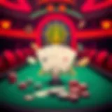 An illustration of various poker room bonuses on a vibrant background