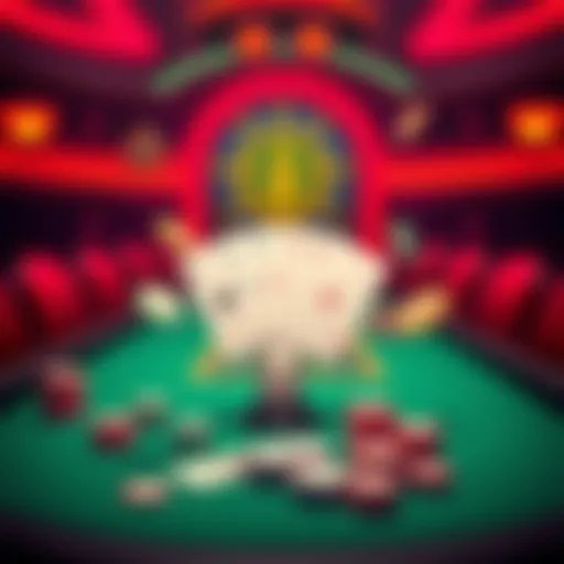 An illustration of various poker room bonuses on a vibrant background