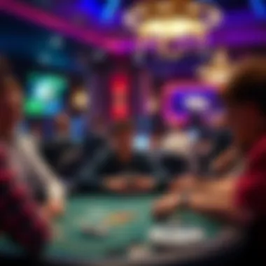 Showcasing a celebratory event in a poker room