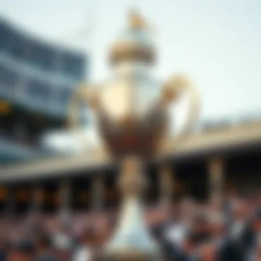 A beautifully decorated trophy representing the prestigious Preakness Stakes.