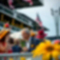 A vibrant scene capturing the essence of the Preakness Stakes celebration.