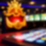 Illustration of modern casino game app interface